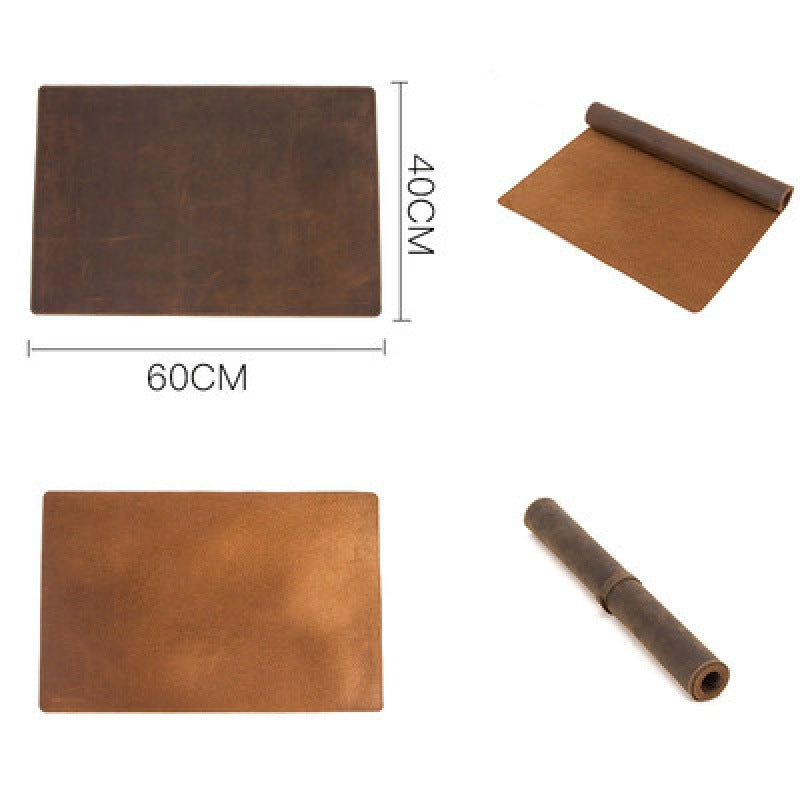 Vintage Leather Desk Pad - Extra Large Non-Slip Mat