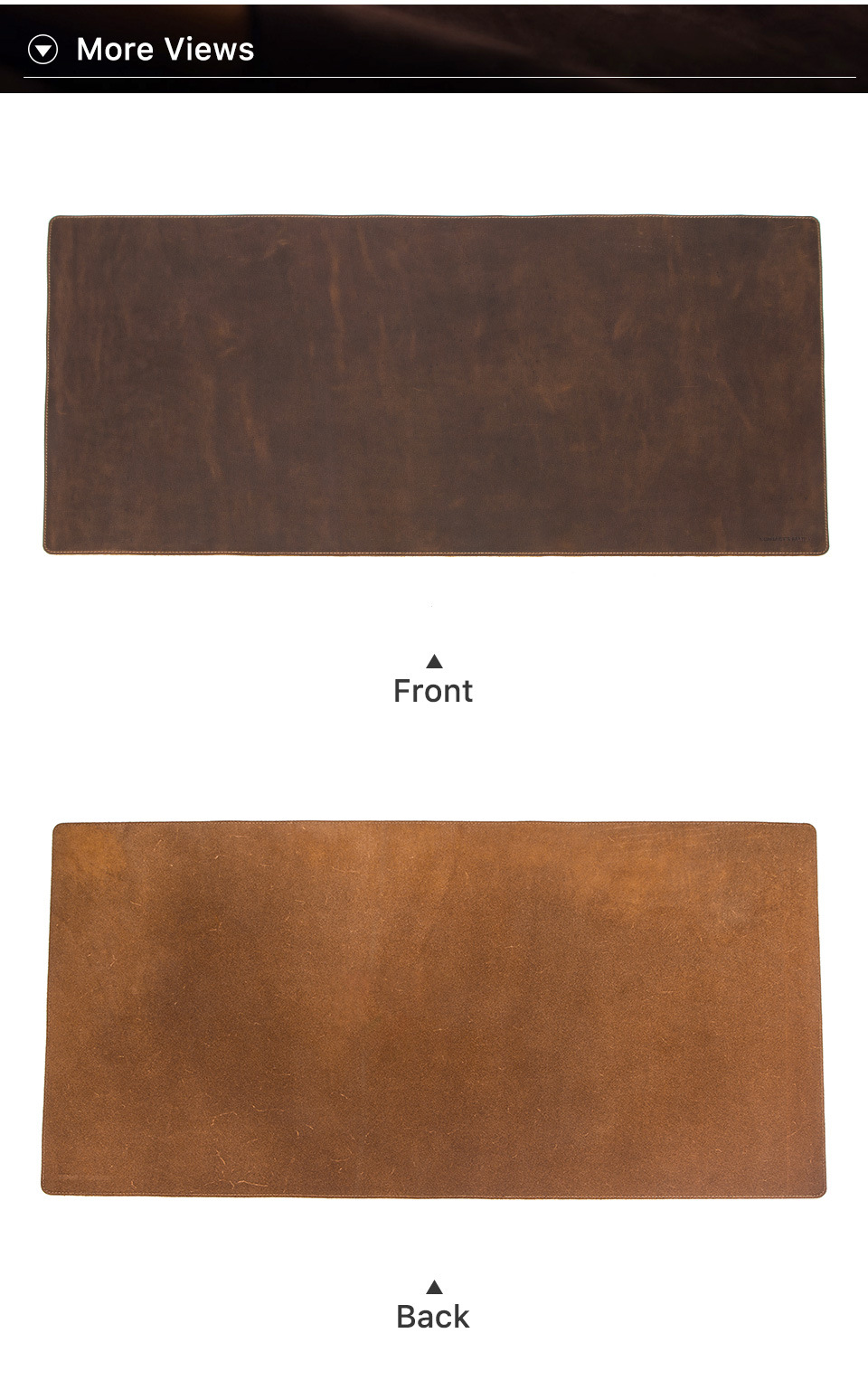 Vintage Leather Desk Pad - Extra Large Non-Slip Mat