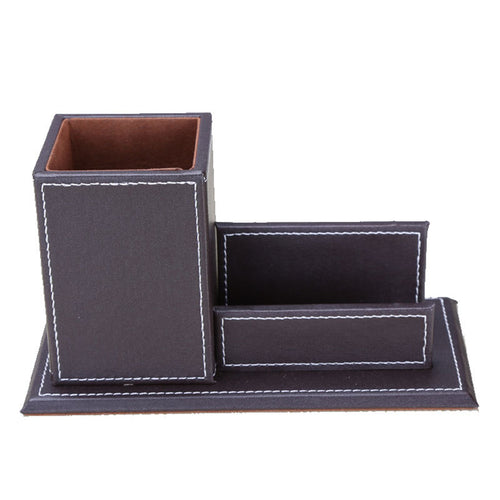 Creative Multi-Functional Leather Desk Organizer Set