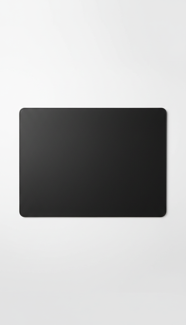 Charcoal Vegan Leather Desk Pad
