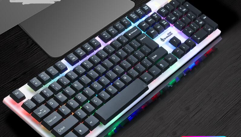 Wired USB Mechanical Keyboard and Mouse Set with RGB Backlight